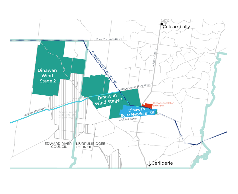Map of Dinawan Energy Hub - May 2025