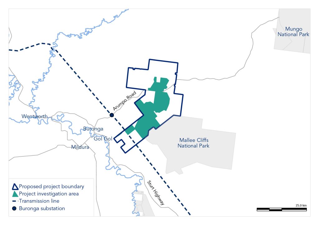 Mallee Wind Farm proposed project investigation area